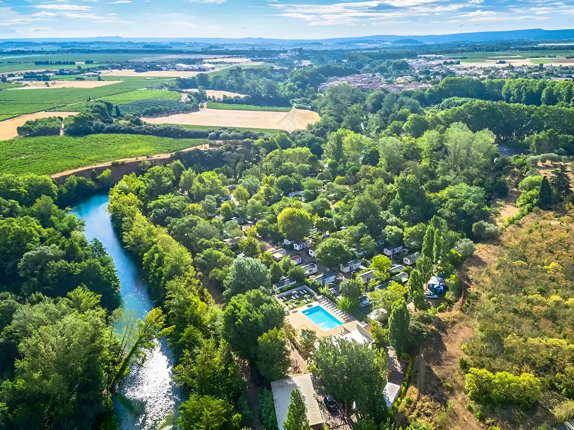 Camping le Val de Cesse vue aérienne Eric MENARD