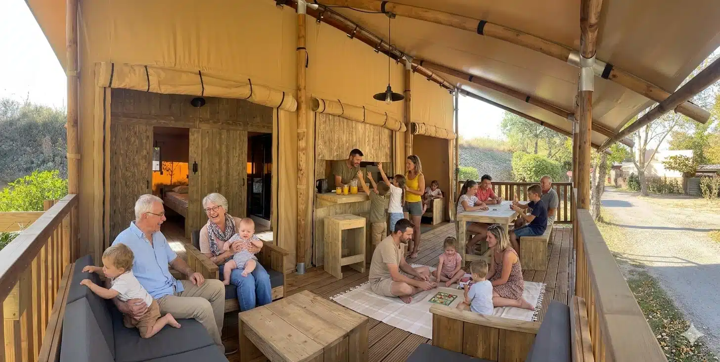 bandeau famille glamping